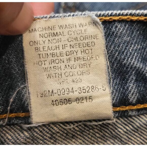 Levi's Jeans Women's 30 Blue Vintage 94 505 Orange Tab Raw Hem Upcycled - Picture 5 of 6